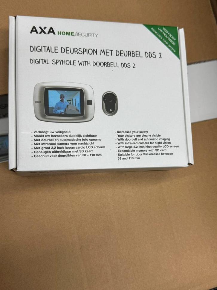 AXA Digitale Deurspion met Deurbel DDS 2, Huis en Inrichting, Deurbellen, Nieuw, Draadloos, Ingebouwde camera, Ophalen of Verzenden