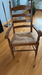 Vintage Houten Stoel met Armleuningen, Ophalen, Gebruikt, Bruin, Eén