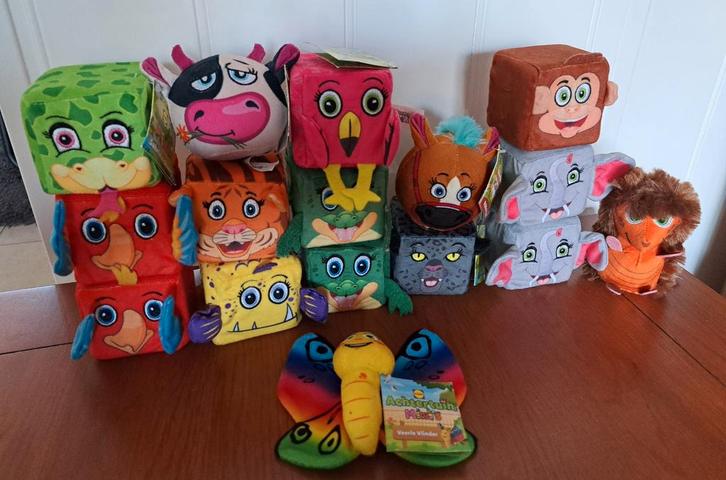 Z.g.a.n. 16 diverse Lidl jungle squeezies dieren., Verzamelen, Supermarktacties, Lidl, Ophalen of Verzenden