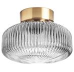 Ikea 2stuks Solklint plafond lamp messing/grijs/goud glas, Ophalen, Zo goed als nieuw, Glas
