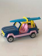 Bonte Renault met Surfplank  - Majorette Renault JP4, Hobby en Vrije tijd, Modelauto's | 1:24, Ophalen of Verzenden, Zo goed als nieuw