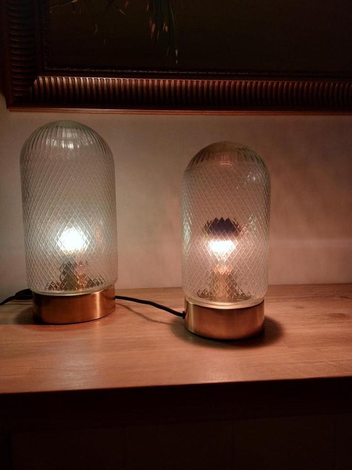 schemer woonkamer lamp op voet, Huis en Inrichting, Lampen | Hanglampen, Zo goed als nieuw, Minder dan 50 cm, Glas, Ophalen