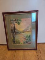 Schilderij met landschap en bergen, Ophalen of Verzenden