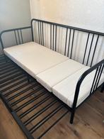 FYRESDAL slaapbank met 1(!!) meegrei matras, Ophalen, Zwart, Tweepersoons, Zo goed als nieuw