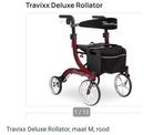 Travixx Deluxe Rollator maat s rood, Diversen, Rollators, Ophalen, Opvouwbaar, Zo goed als nieuw