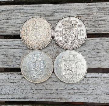 Zilveren rijksdaalders Juliana 1959 1960 1961 1962 beschikbaar voor biedingen