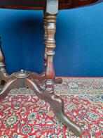 Brocante vintage landelijke houten tafel, tafeltje, spinkop, Ophalen