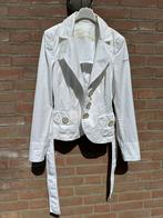 Witte blazer, jasje met ceintuur Airfield, maat 36, Ophalen of Verzenden, Gedragen, Maat 36 (S), Wit
