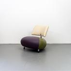 1x Leolux Pallone Fauteuil Paars/Groen/Wit - Chroom, 75 tot 100 cm, Ophalen of Verzenden, Zo goed als nieuw, Metaal