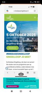 GEZOCHT Startbewijs Singelloop Breda 2025 5 of 10 km, Eén persoon, Cadeaubon, Overige typen