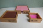 VINTAGE DEGELIJKE BEUKENHOUTEN SCHOOLBAKJES, Ophalen of Verzenden