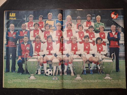 Unieke oude poster Ajax jaren '70, Verzamelen, Sportartikelen en Voetbal, Zo goed als nieuw, Poster, Plaatje of Sticker, Ajax