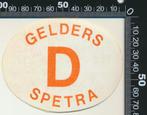 Sticker: Gelders Spetra - D, Verzamelen, Ophalen of Verzenden, Zo goed als nieuw, Bedrijf of Vereniging