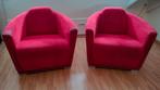 Twee rode fauteuils Calia Italia, Huis en Inrichting, Fauteuils, Ophalen, Gebruikt, 75 tot 100 cm, 75 tot 100 cm