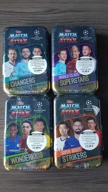 4 tins Topps Match Attax 2019-2020 beschikbaar voor biedingen