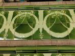 Unieke art nouveau tegels, tegeltableau 210 cm x 36 cm groen, Antiek en Kunst, Ophalen