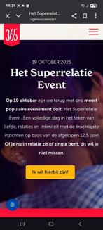 2 tickets voor het 365dagen Super Relatie event, Tickets en Kaartjes, Twee personen