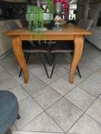 teak houten tafel., Huis en Inrichting, Tafels | Eettafels, Ophalen, Gebruikt, Teakhout, 50 tot 100 cm
