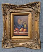 Stilleven schilderij op paneel, gesigneerd, Antiek en Kunst, Kunst | Schilderijen | Klassiek, Ophalen of Verzenden