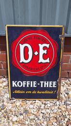 Oud dubbelzijdig emaille bord Douwe Egberts koffie-thee☕️, Verzamelen, Merken en Reclamevoorwerpen, Reclamebord, Gebruikt, ., Ophalen of Verzenden
