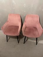 armstoel velvet roze, Huis en Inrichting, Stoelen, Ophalen, Twee, Overige kleuren, Nieuw