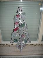 zilverkleurig houten kerstboompje met verlichting 35x70cm, Diversen, Kerst, Ophalen of Verzenden, Zo goed als nieuw