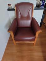 Een mooie stevige stoel, Huis en Inrichting, Ophalen, Minder dan 75 cm, Leer, Zo goed als nieuw