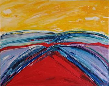 KLEURRIJK ABSTRACT GROOT FORMAAT beschikbaar voor biedingen