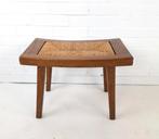 Vintage krukje met rieten zitting, Ophalen of Verzenden