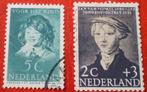 Nederland - 2x Kinderpostzegels - Jongens 1x 1937 Frans Hals, Verzenden, T/m 1940, Gestempeld
