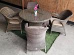 Mooie 4 seasons outdoor diner tuinset (4 pers)️, Ophalen, Zo goed als nieuw, Wicker, Eettafel
