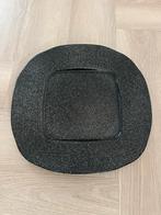 12x Vierkante Decoratie Borden Zwart Glitter - Nieuw, Ophalen, Overige materialen, Schaal, Vierkant