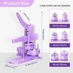 Badge Pin Knop Maker Machine Diy 25,32,58Mm, Verzenden, Nieuw