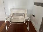 Marcel Breuer Wassily chair buisframe stoel witte uitvoering, Ophalen, Gebruikt, Minder dan 75 cm, Design