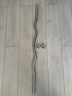 Curlstang met sluiters 7kg, Sport en Fitness, Fitnessmaterialen, Ophalen of Verzenden, Zo goed als nieuw, Halterstangen