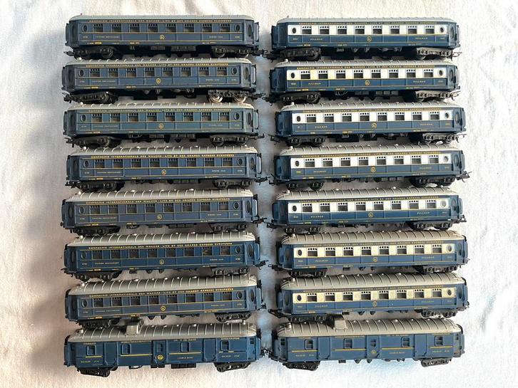 17x Lima “Oriënt-Express” rijtuigen van de CIWL, Hobby en Vrije tijd, Modeltreinen | H0, Gebruikt, Wagon, Gelijkstroom, Lima, Ophalen of Verzenden
