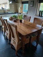 Landelijke grenen eethoek, Huis en Inrichting, Ophalen, Gebruikt, Landelijk, 6 tot 8 stoelen