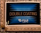 Vintage sticker Fuji cassettes Double coating 10 cm logo, Ophalen of Verzenden, Zo goed als nieuw