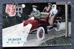 Een Franse kus achter in de auto bij volle maan, 1908, Verzenden, Voor 1920, Gelopen, Voertuig