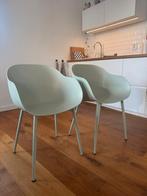 Mintgroene eettafel stoelen, Huis en Inrichting, Stoelen, Ophalen, Kunststof, Gebruikt, Twee