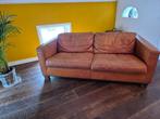Molinari, Vintage rundlederen zitbank, Huis en Inrichting, Ophalen, Gebruikt, 150 tot 200 cm, Vintage