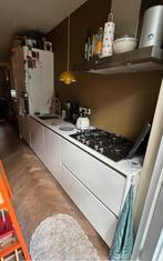 RECHTE HOOGGLANS GREEPLOOS KEUKEN 3,75M+APPARATUUR, Ophalen, Wit, Enkelwandige keuken, Zo goed als nieuw