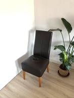 set of 4 soft vintage chairs in faux leather, Ophalen, Gebruikt, Zwart