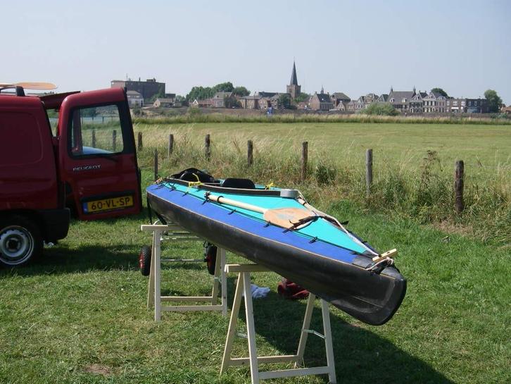 Klepper 2 pers. vouwkajak type Quattro, Watersport en Boten, Kano's, Zo goed als nieuw, Kajak, Twee personen, Met peddels, Ophalen
