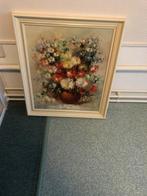 Schilderij met bloemstuk., Antiek en Kunst, Kunst | Schilderijen | Klassiek, Ophalen
