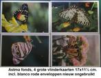 VLINDERS, 4 grote ansichtkaarten AstmaFonds, Ophalen of Verzenden, 1980 tot heden, Ongelopen, Noord-Brabant