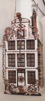 Steampunk grachtenpand zwart / koper 9 x 4 x 20,5 cm, Ophalen of Verzenden, Zo goed als nieuw