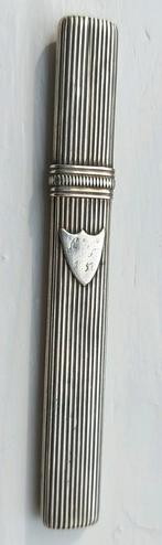Antiek zilveren naalden koker, Ophalen of Verzenden, Zilver