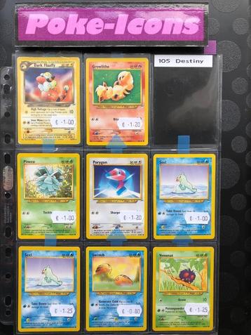 2000 WOTC Neo Destiny (105 set) Pokemon beschikbaar voor biedingen