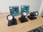 Philips zwart spotlight KOSIPO 3 stukken inclusief lampjes, Ophalen of Verzenden, Gebruikt